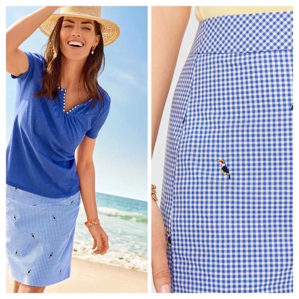 Talbots gingham cotton